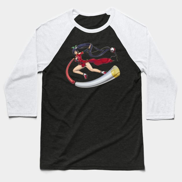 Litchi Faye Ling Baseball T-Shirt by RFillustrations